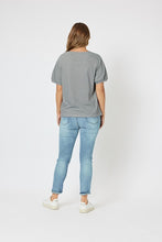 Load image into Gallery viewer, Tie Front Gathered Jeans
