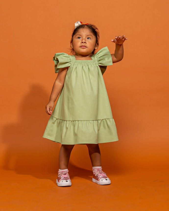 Mia Kids Dress - Daughter & Mom Matching - Light Green