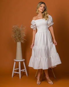 Aroha - Linen Dress - Off White