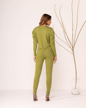 Load image into Gallery viewer, Lily 2 Pieces Tracksuit - Long Sleeves - Set Top and Pants - Green
