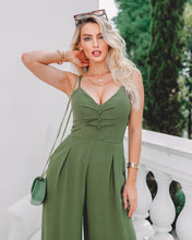 Load image into Gallery viewer, Kali Green Jumpsuit Sleeveless
