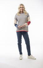 Load image into Gallery viewer, Knit Reversible Jumper Colour Block/Stripe
