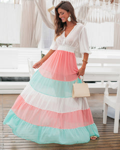 BEACH MAXI DRESS -  COVER - UP COLORFULL